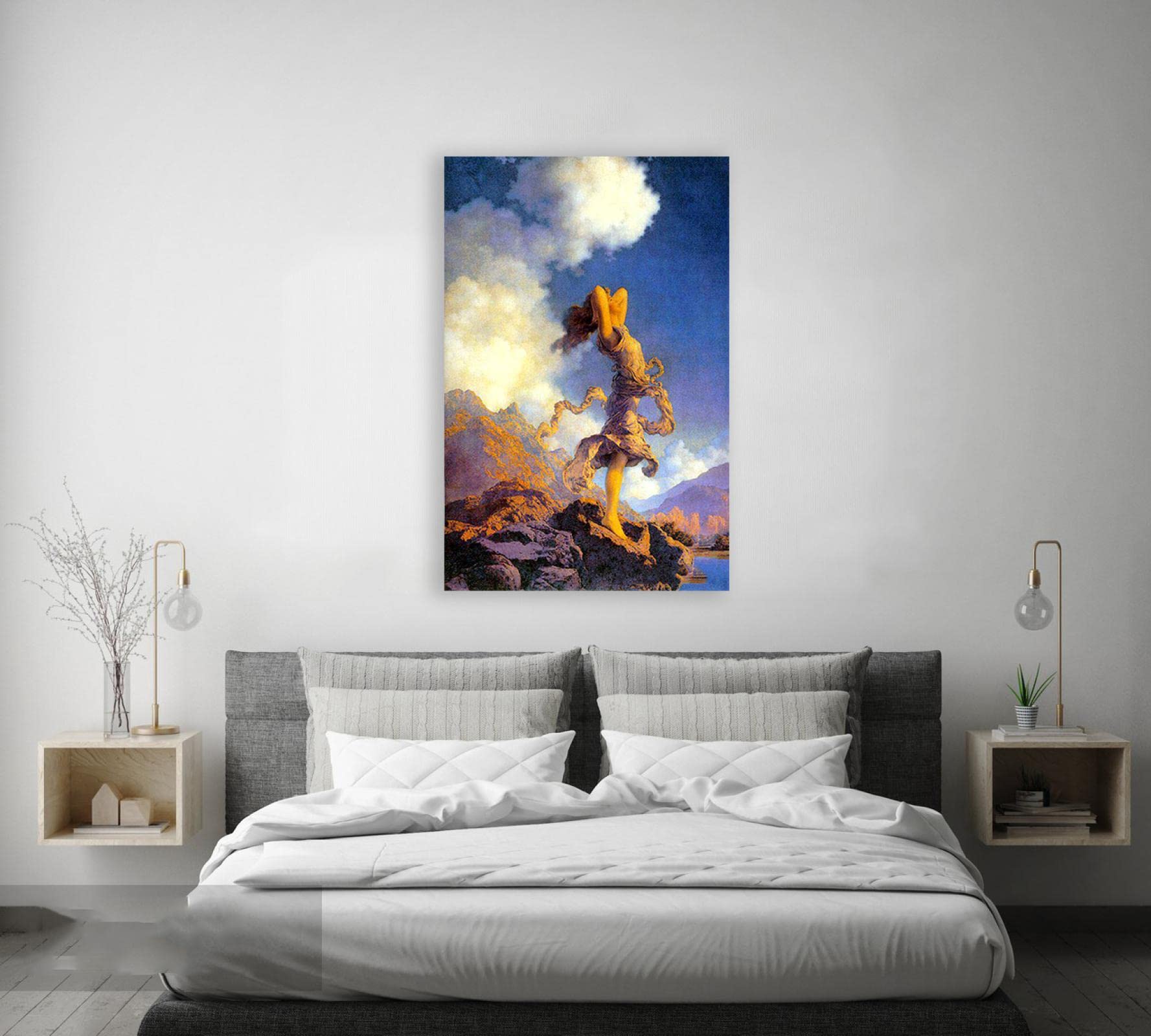 Ecstasy”by Maxfield Parrish Canvas Wall Art Print. Famous Art